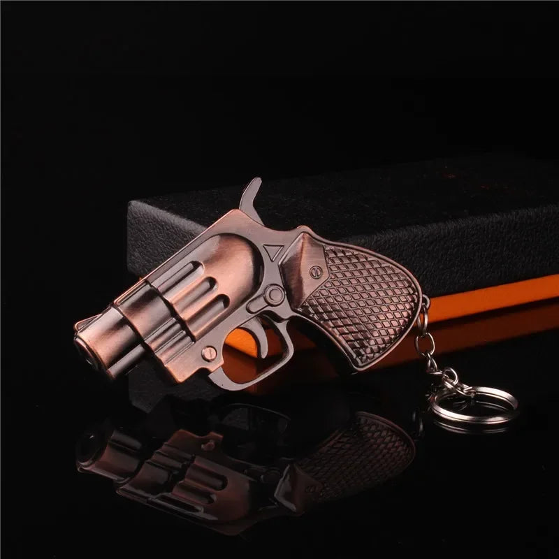 Various Gun Shape Cigarette Lighter，mini Portable Torch Lighter Refillable Butane Gas Open Flame Lighter Smoking Accessories