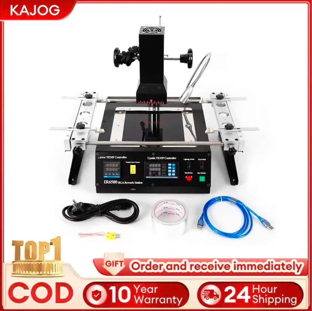 IR6500 BGA Rework Station Infrared Solder Welder System with Closed-loop Temperature Control w/USB Cable for Welding  Rpairing