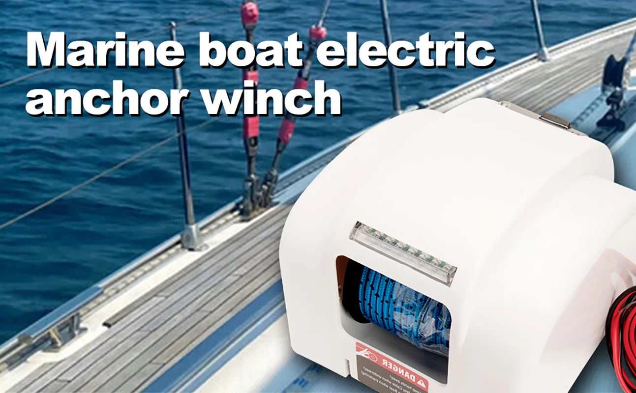 Electric Anchor Winch Marine Windlass Salt Water up to 45 LB Anchor