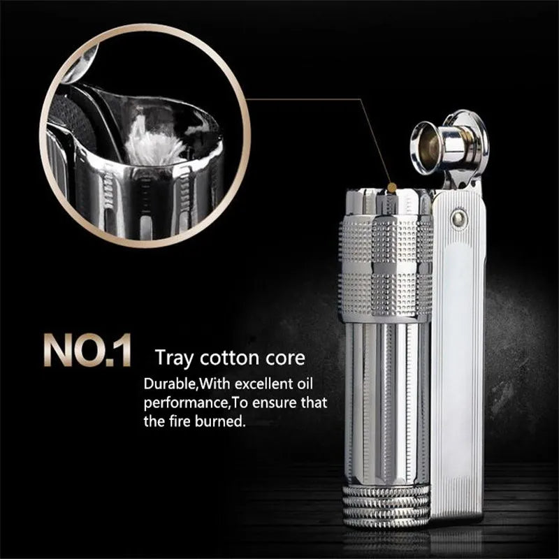 Original IMCO Lighter Old Oil Flint Lighter Windproof Stainless Steel Cigarette Petrol Oil Lighter Inflated Gadgets Man