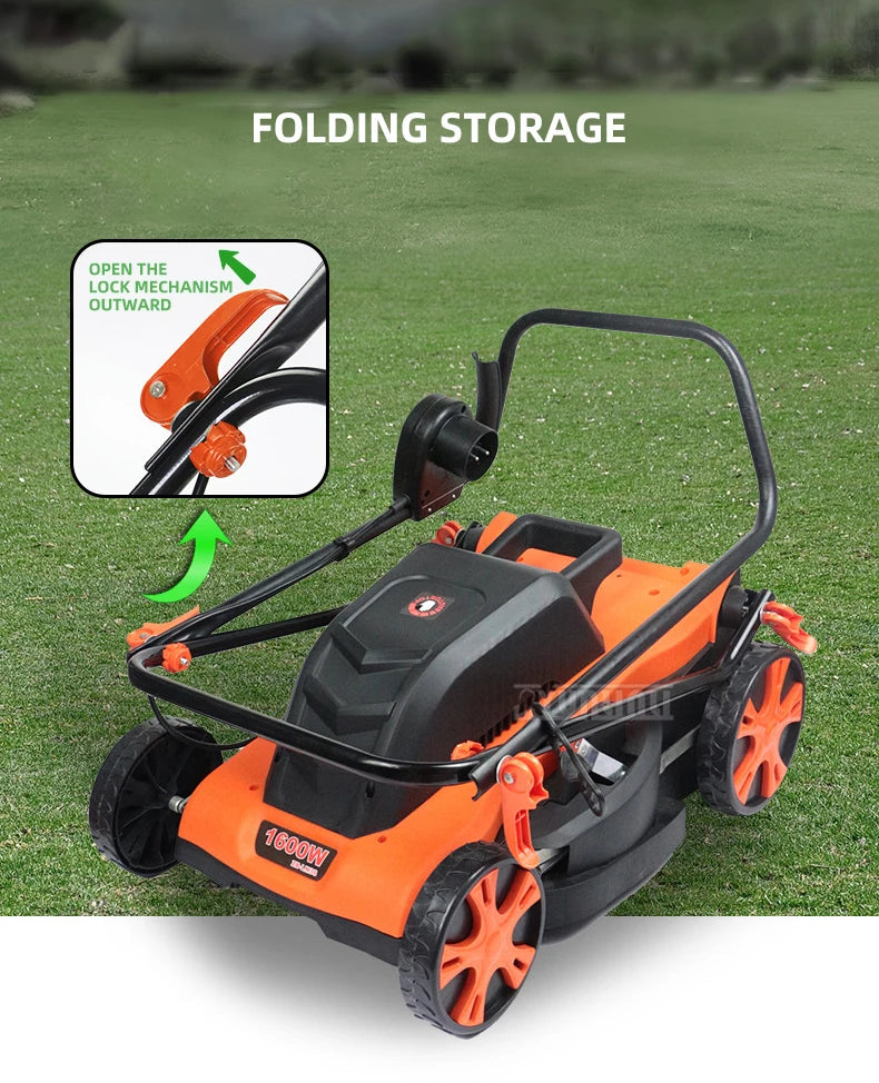 2026 Electric push lawn mower Garden weed trimmer High-power Grass mowing machine