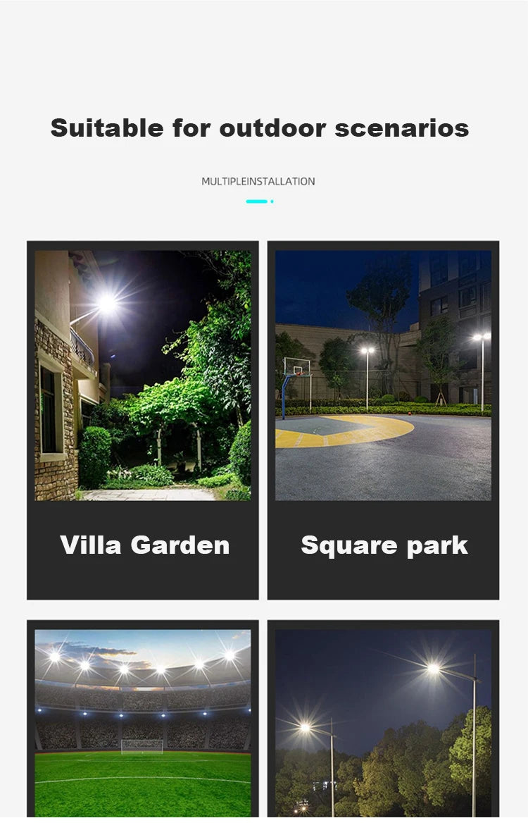 Luz Solar Exterior 200W YQCHEZI | 6000mAh | Automática Crepuscular | IP65 Garaje y Jardín - Firu Total Sales