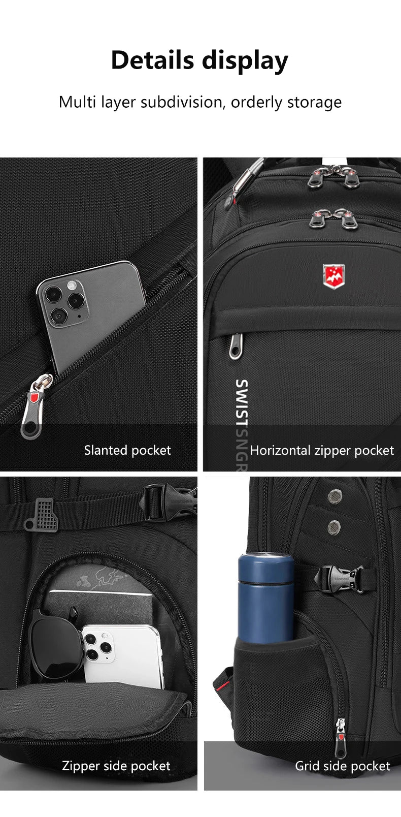 2026 Waterproof 17/20 Inch Laptop Backpack Men Airplane Travel Backpack Women Oxford Rucksack Male School Bag modern Mochila