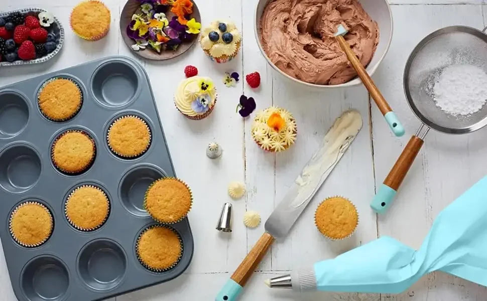 Set Mangas Pasteleras Reutilizables de Silicona con Boquillas de Acero | Repostería 🎂