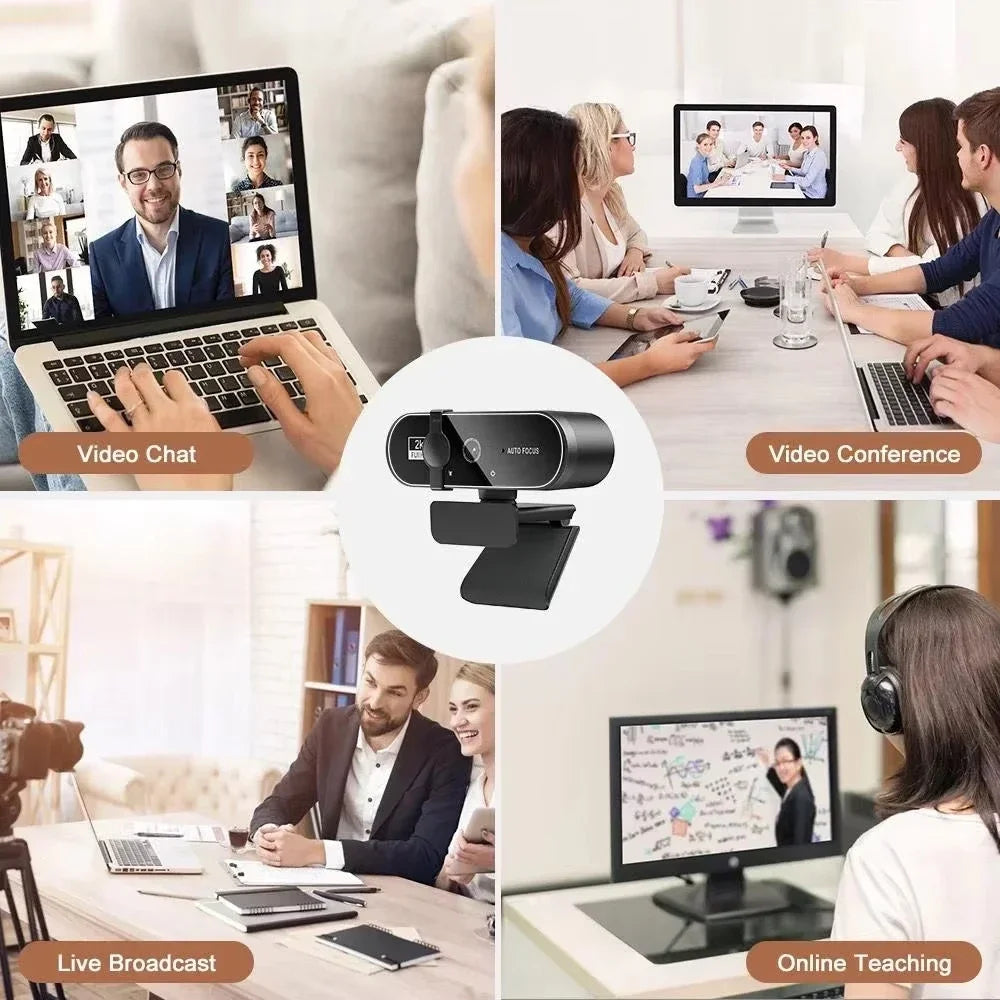 Webcam Lenovo 4K HD 1080P | Autoenfoque | Micrófono Integrado | 30fps | USB PC y Laptop - Firu Total Sales