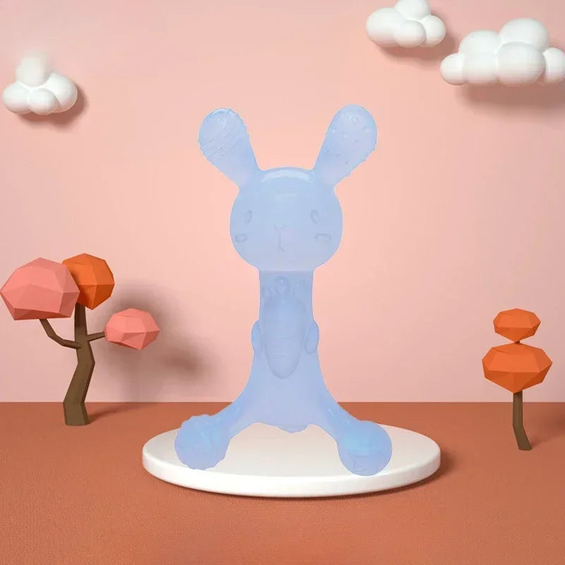 Cartoon Rabbit Silicone Teether — Newborn Chewing Toy | Infant Gift