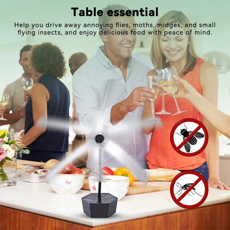 Ventilador Repelente de Moscas USB para Mesa | 2/3pcs | Picnic, BBQ y Fiestas 🎉 - Firu Total Sales