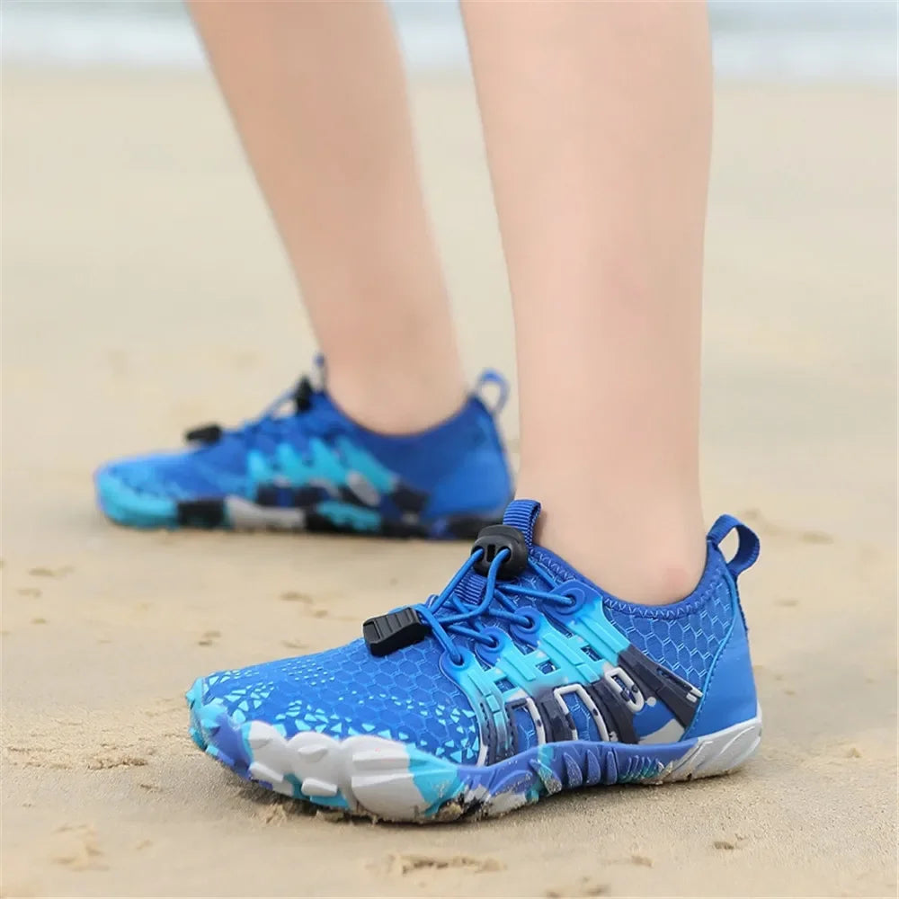 Water Shoes Kids Summer Beach Five Fingers Barefoot Swimming Aqua Shoes Colorful Seaside River Slippers Children Sneakers New