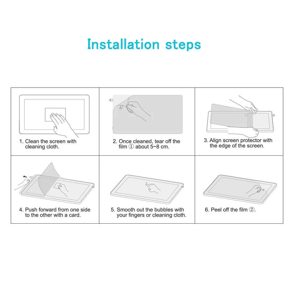 HUION Anti-Glare Film Replacement Display Screen Protector for Kamvas 12/13/16/22/24