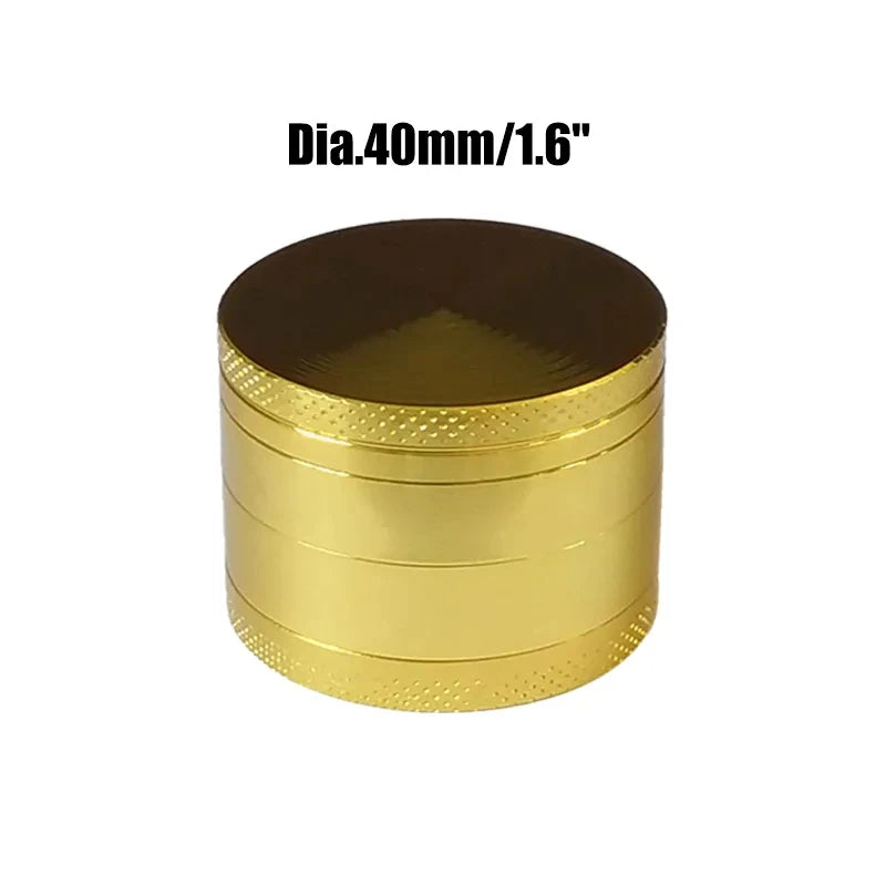 40mm/50mm /62mm 4 Layers Herbal Grinder Pepper Pot Spice Tobacco Mill Aluminum Alloy Dry Herb Crusher Smoking Cigarette Tools