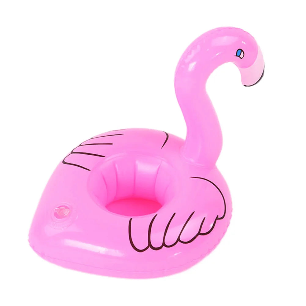 1-20 Pcs Tropical Flamingo Party Decoration Cup Holder Pvc Water Float Inflatable Drink Cup for Adults Pool Drinkware Tray Decor