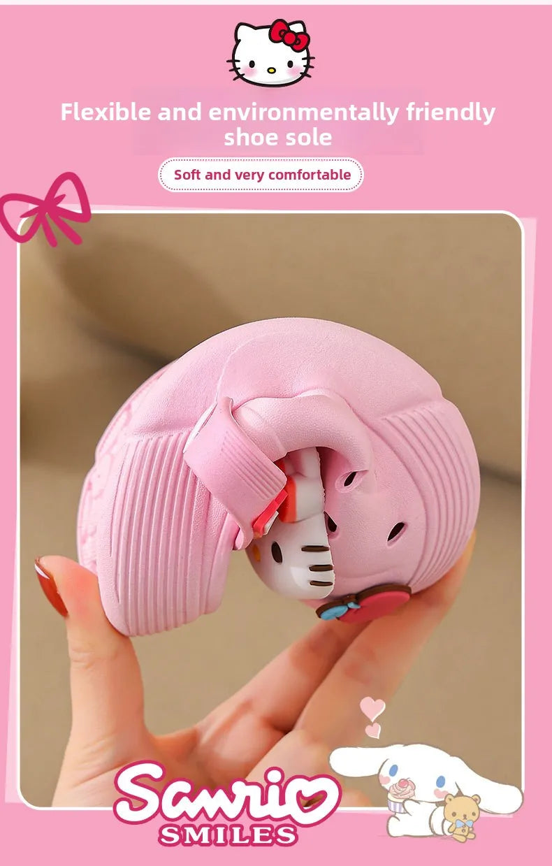 Pantuflas Sanrio Hello Kitty Kuromi para Niñas | Suaves Antideslizantes | Verano 🐱