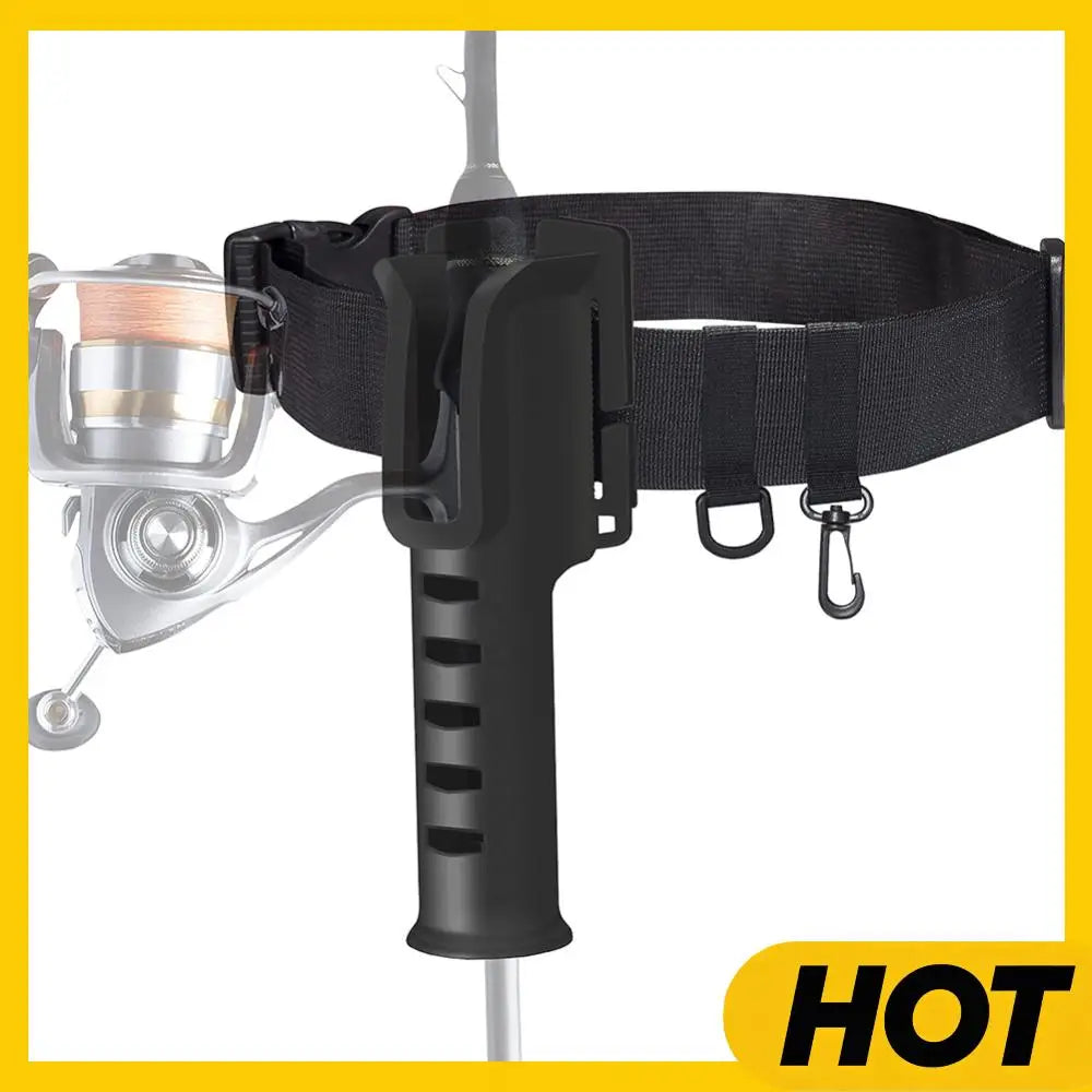 Portable Pole Inserter Adjustable Fishing Rod Holder Belt Fishing Wading Belt Rod Holder for Spinning Casting Fly Fishing