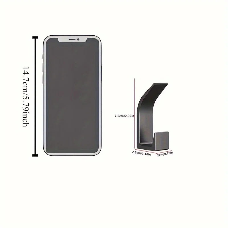 5pcs Adhesive Hooks For Walls - No-Drill, Multi-Use For  Kitchen, Bathroom - Durable Abs Resin, Ideal For Clothes & Hats