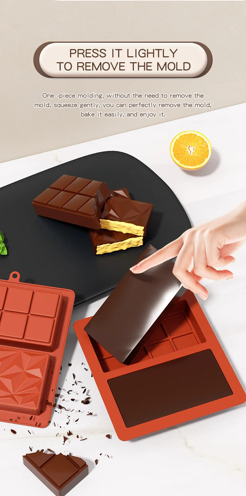 Molde de Silicona para Barra de Chocolate Dubai | Pistacho | Candy Mold 🍫