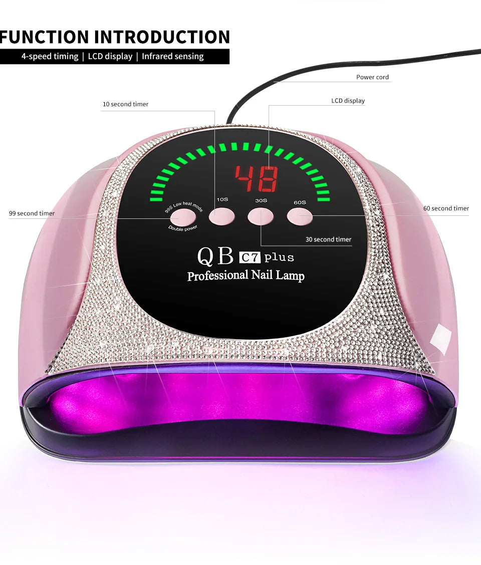 Lámpara UV/LED Profesional 57 LEDs Secado Rápido | Pantalla LCD | Manicure y Gel Acrílico - Firu Total Sales