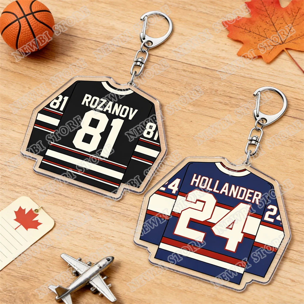 Hot TV Show Heated Rivalry Keychain Accessories Bag Shane Hollander Ilya Rozanov  81 24 Mini Jersey  Keyrings Jewelry Fans Gifts