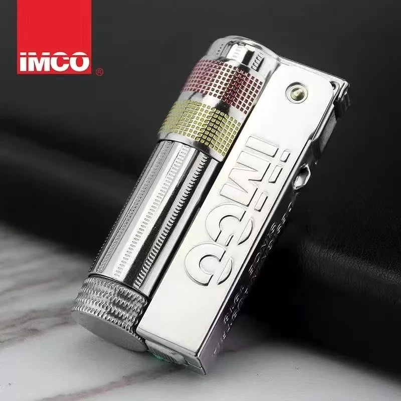 Original IMCO Lighter Old Oil Flint Lighter Windproof Stainless Steel Cigarette Petrol Oil Lighter Inflated Gadgets Man