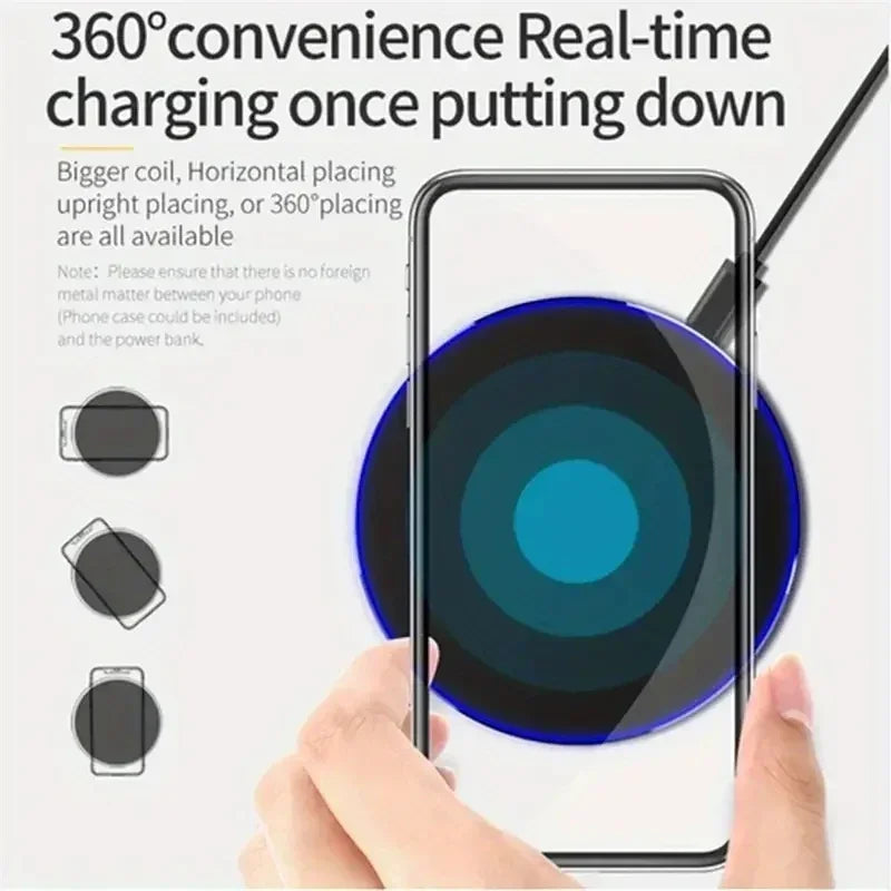 200W Fast Wireless Charging Pad | Samsung Galaxy S25/S24 + iPhone 16/15/14 + Xiaomi