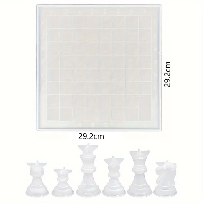 Moldes de Silicona 3D para Ajedrez y Damas | 7/16pcs | Resina DIY Juegos ♟️