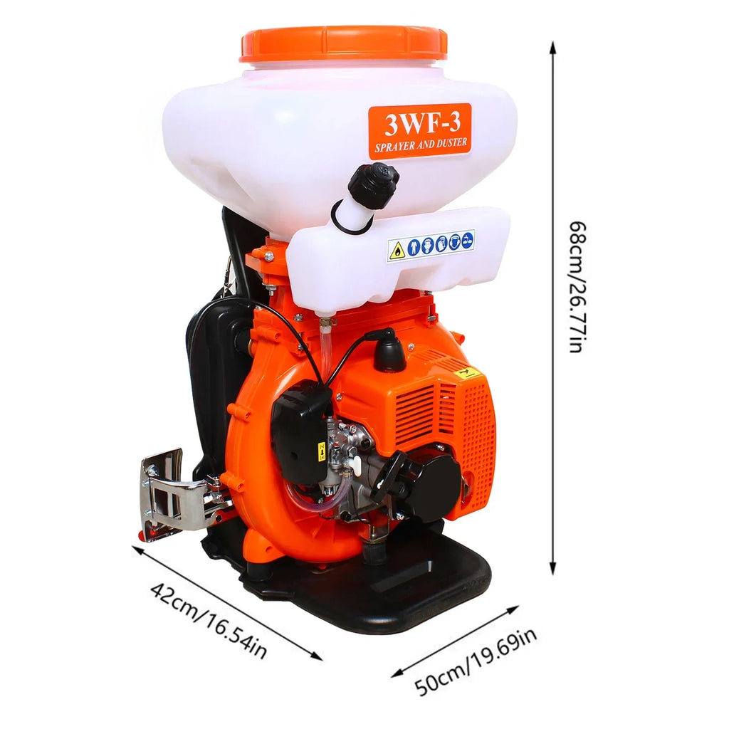 NEW Backpack Agricultural Mist Duster Sprayer 3WF-3 Gasoline Powered Backpack Sprayer Blower Sprayer Machine w/14L Tank