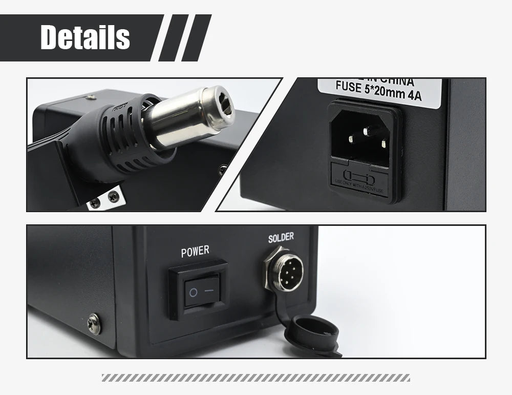 JCD 8208 Heat Gun Micro Soldering Station 750W Soldering Hot Air Gun LCD Digital Hair Dryer For BGA IC Welding Repair Tools