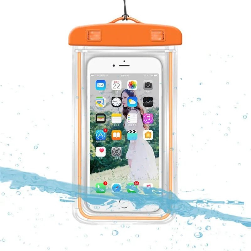 6-Inch Waterproof Phone Pouch for Drift Diving Swimming - Underwater Dry Bag Case Cover for Water Sports Beach Pool Skiing