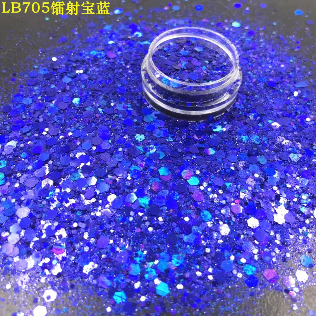 24 Colors Holographic Chunky Glitter 24 Colors Total Laser Nail Glitter Flakes Chunky Holographic Laser Nail Glitter 2030