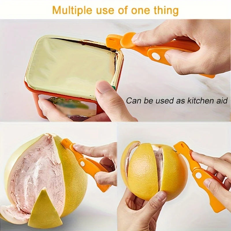 Creative Plastic Fruit Peeler With Folding Handle For Orange Lemon Grapefruit Kitchen Vegetable Cutter Gadget Portable