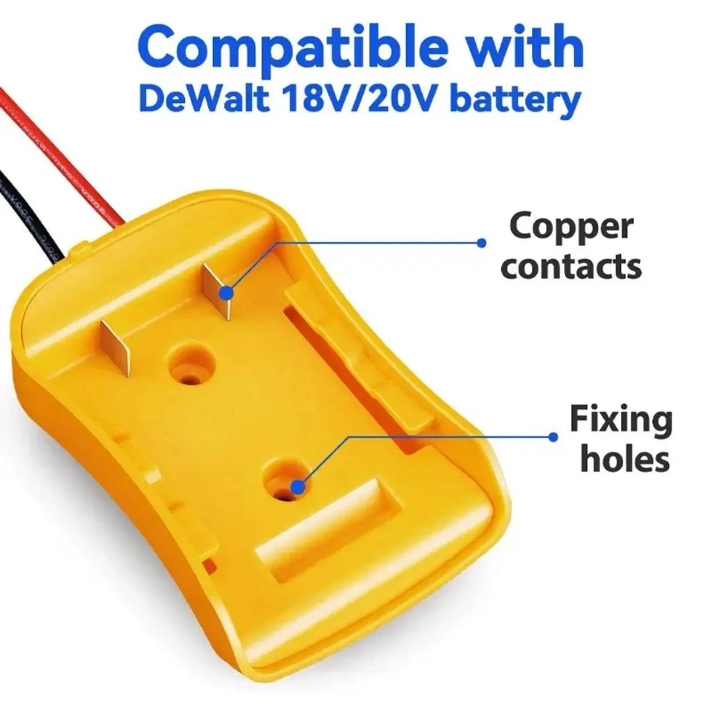 1Pc Power Connector Battery Adapter For DeWalt DCB184  DCCB204 18V/20V Max Battery Battery DIY Power Wheel Adapter Dock Holder