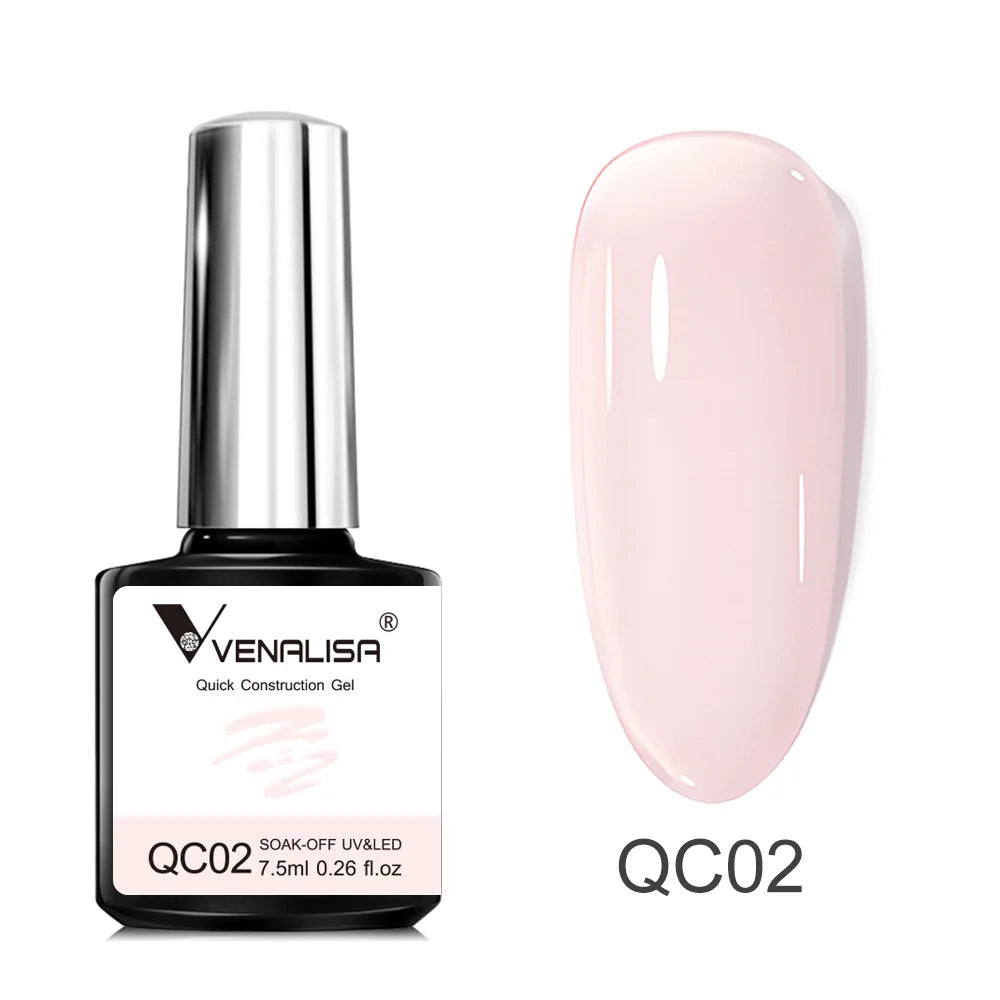 Gel de Construcción Rápida VENALISA 7.5ml | Semitransparente Jelly | Nude Rosa UV/LED 💅 - Firu Total Sales