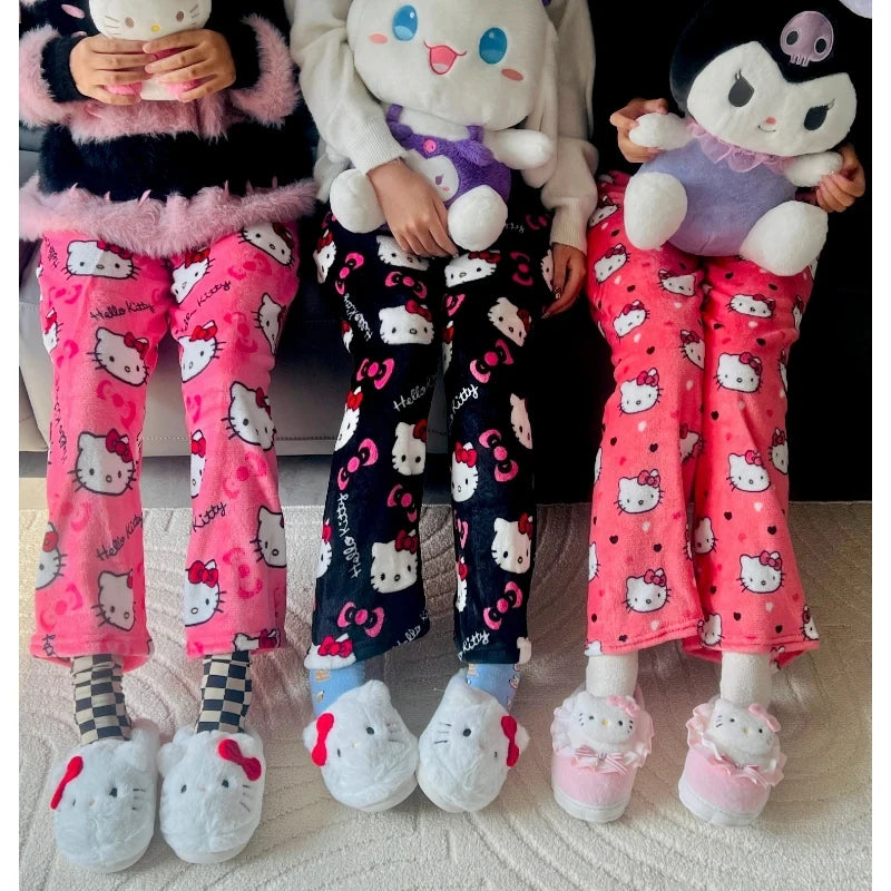Pijama Hello Kitty Y2K para Mujer | Franela Suave | Pantalon de Casa Cartoon 💕 - Firu Total Sales
