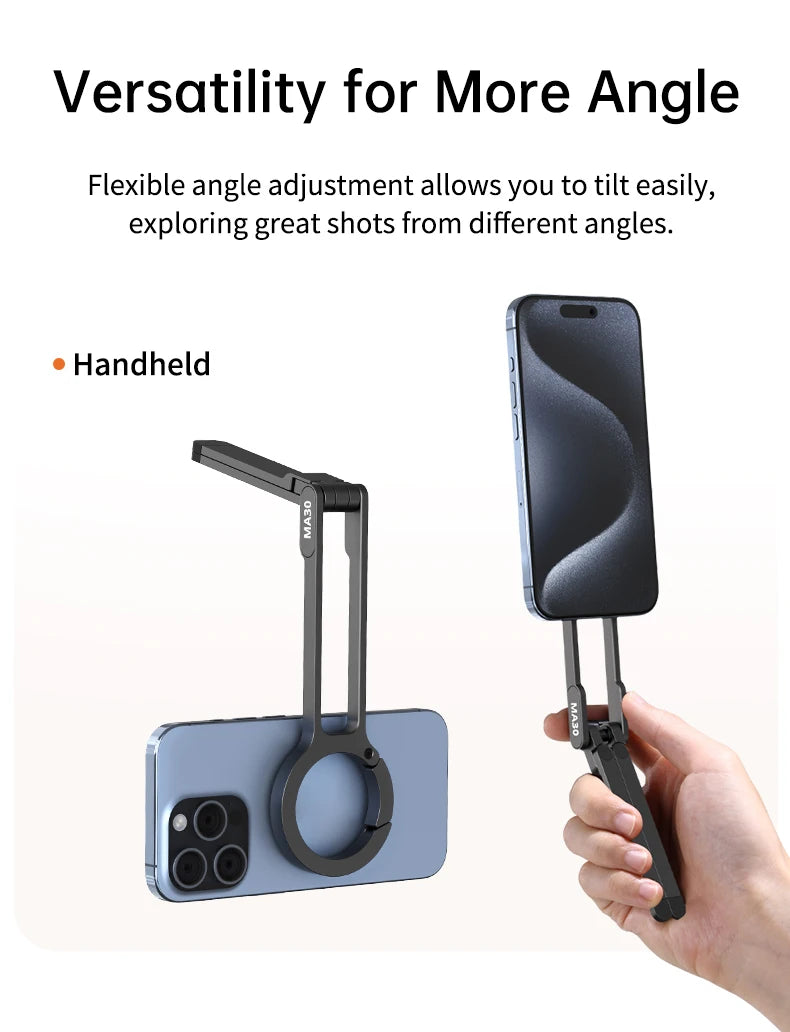 ULANZI MA30 Magnetic Phone Tripod Stand for iPhone 16 Samsung Xiaomi Huawei Vivo OPPO Magsafe Aluminium Smartphone Mini Bracket