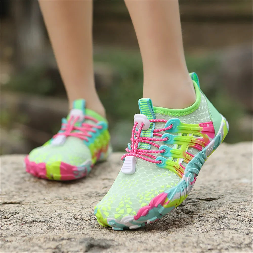 Water Shoes Kids Summer Beach Five Fingers Barefoot Swimming Aqua Shoes Colorful Seaside River Slippers Children Sneakers New