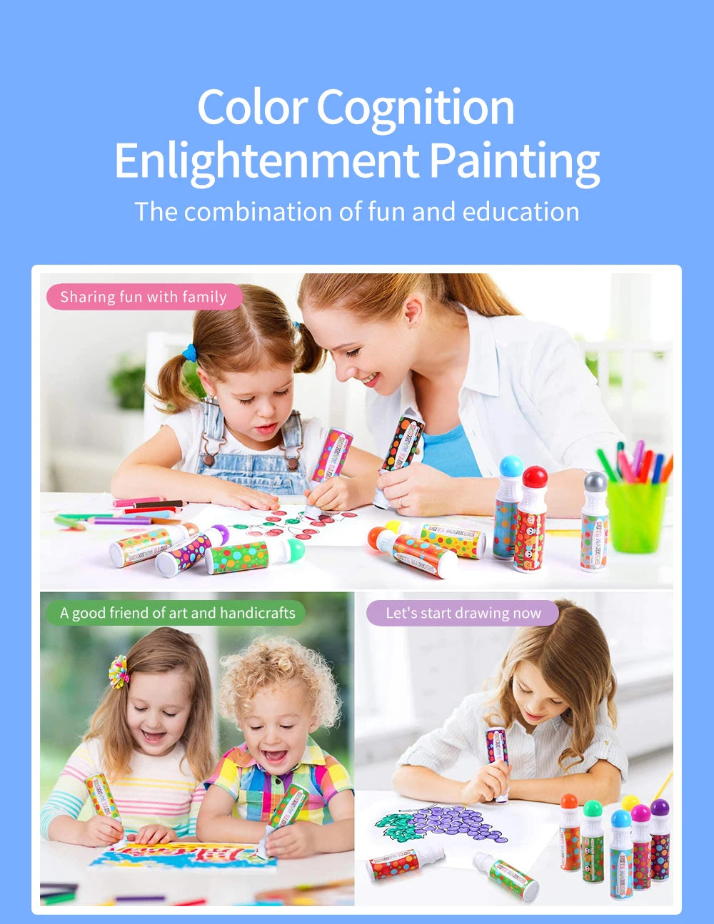 Washable Dot Markers for Kids – Bingo Painting Pens