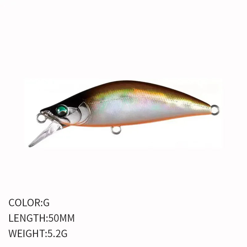 Minnow Hundimiento Diseño Japonés | 50mm 5.2g | Wobbling | Bass, Perca, Lucio y Trucha | Arroyo y Lago - Firu Total Sales