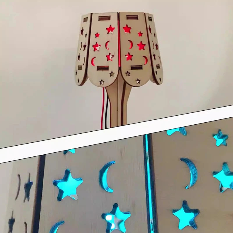 Educational Project DIY Wooden Small Table Lamp Craft Kit