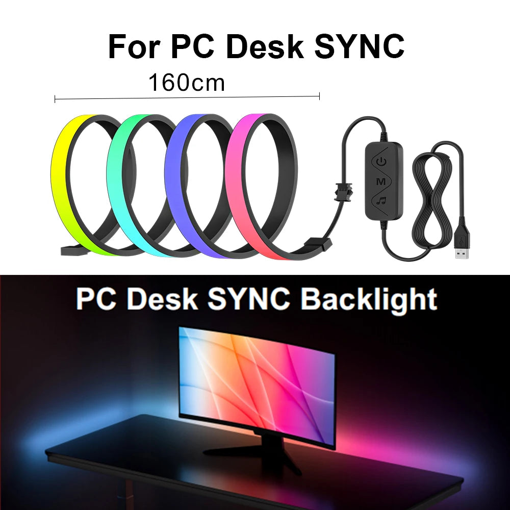 Tira LED RGB Lumtang Ambiental | Sincronización TV/PC/Monitor | Gaming | DIY | Decoración Hogar - Firu Total Sales