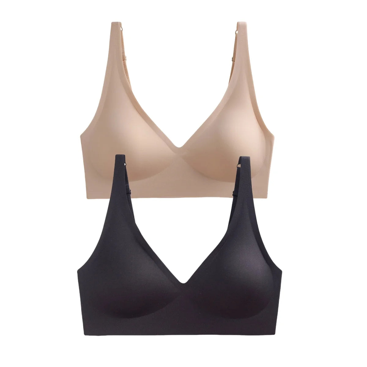 2Pcs/Set Seamless Bras For Women Wireless Underwear Push Up Brassiere Soft Padded Intimates Female Sexy Lingerie Sleepwear S-XXL