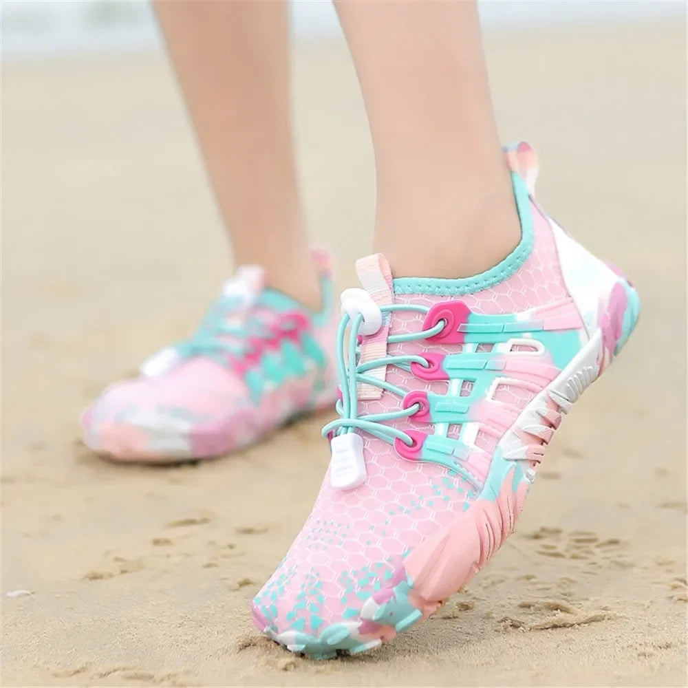 Water Shoes Kids Summer Beach Five Fingers Barefoot Swimming Aqua Shoes Colorful Seaside River Slippers Children Sneakers New