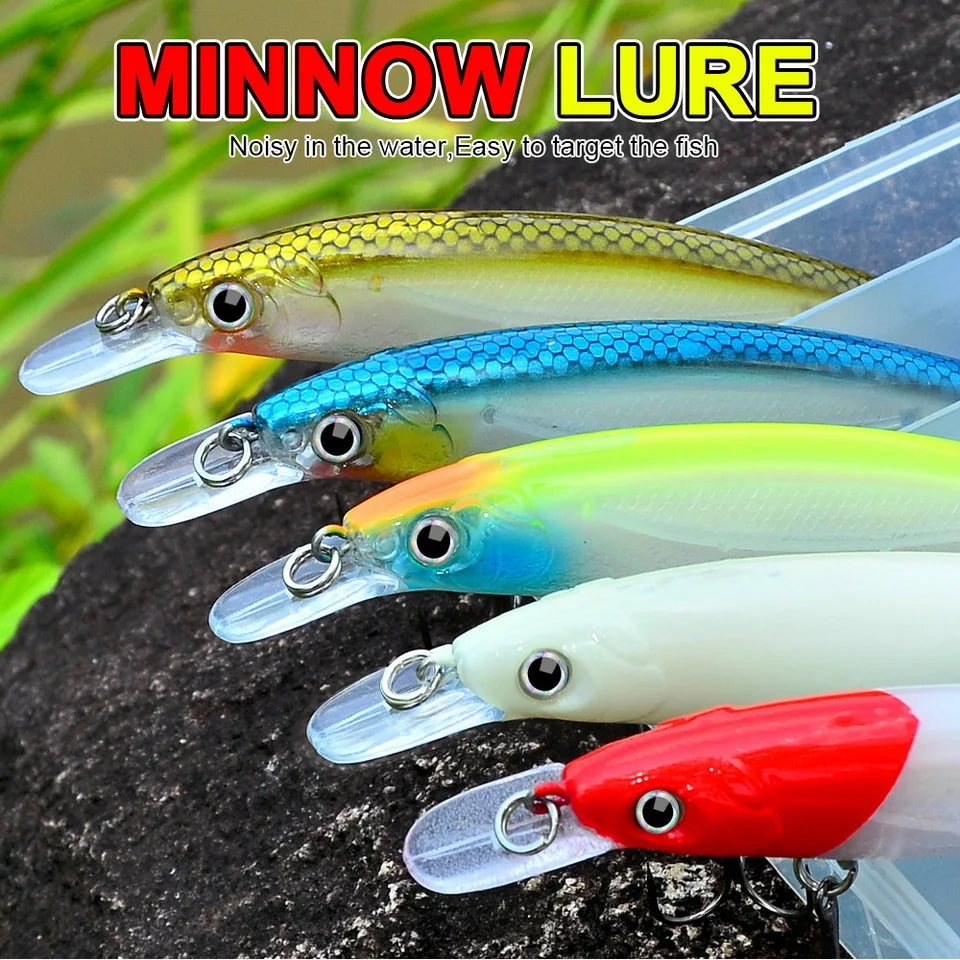 SANMO Minnow Biónico Luminoso | 7g/14g/40g | 90/110/160mm | Flotante | Longcast | Mar, Lago y Río - Firu Total Sales