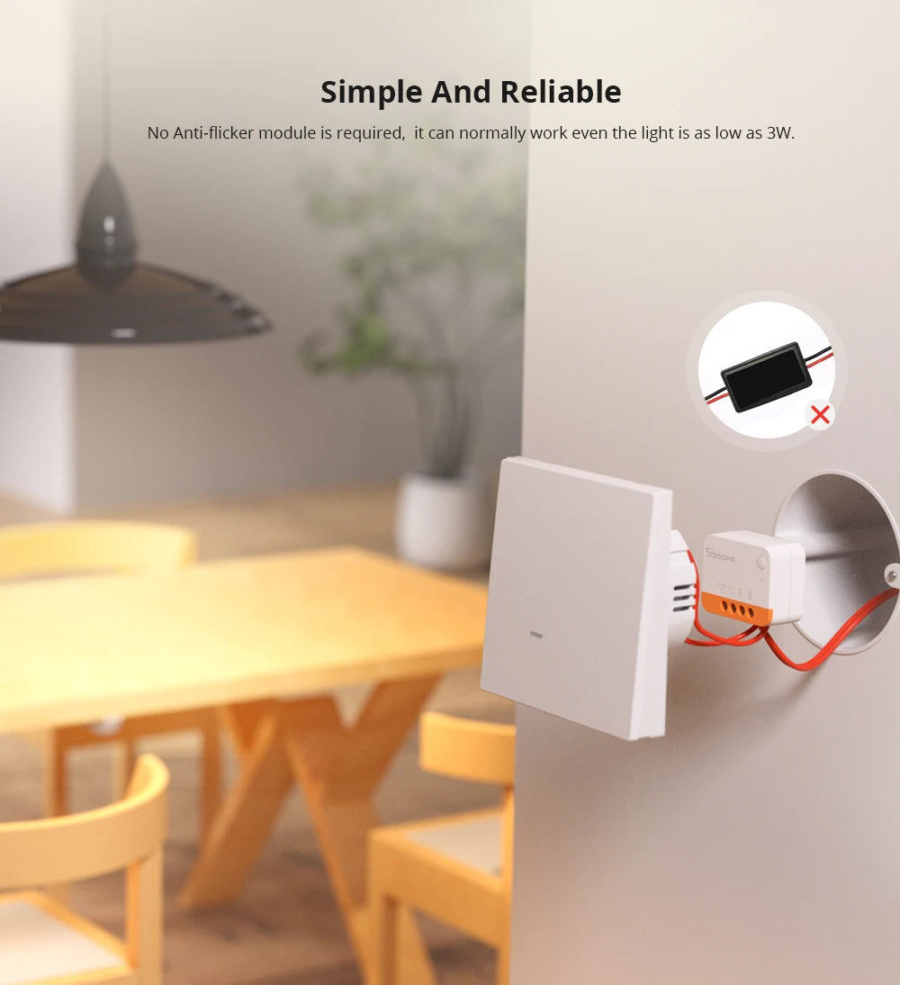SONOFF ZBMINIL2 Extreme ZigBee Switch No Neutral Wire Required Smart Home Two-Way Control eWeLink Alexa Google Echo Zigbee Hubs