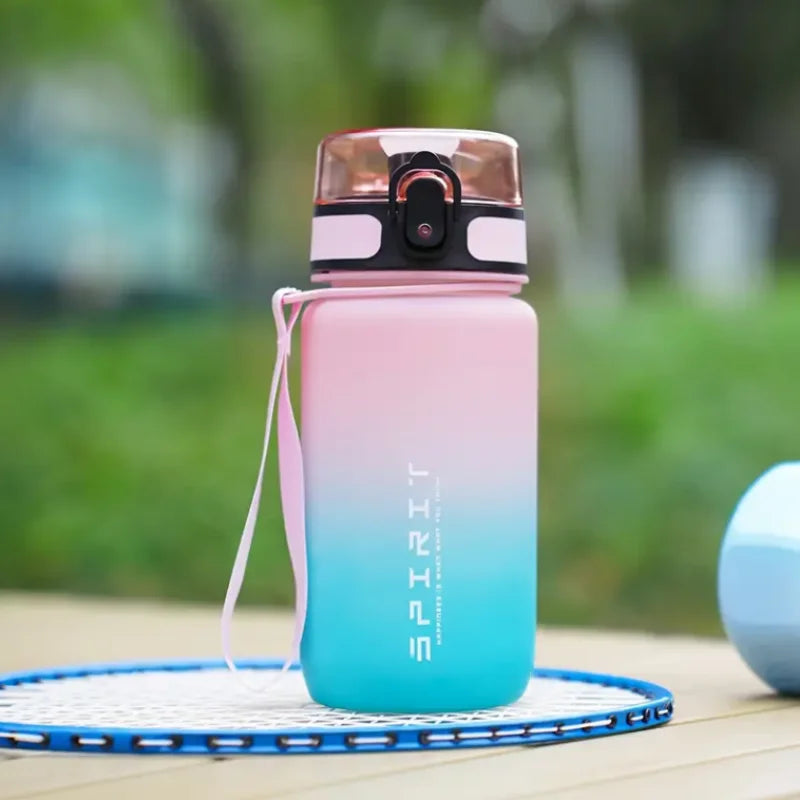 500ml/650ml Gradient Sports Water Bottle with Time Marker - Leak-Proof, Durable PC Material for Cycling, Running & Fitness