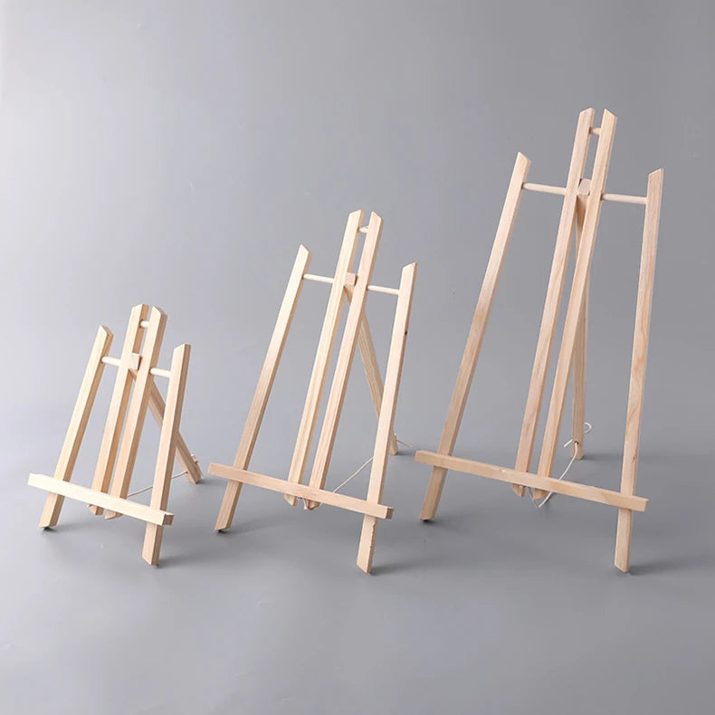 5 pcs Mini Wooden Easel for Mobile Phone Holders,Folding Desktop Display,Triangle Bracket,Drawing Board,Art Supplies