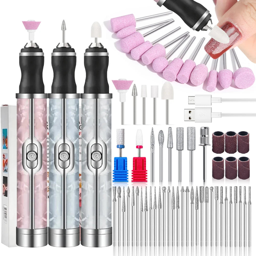 Torno Eléctrico para Uñas Portátil | 4 Velocidades | Kit Manicure y Pedicure Profesional 💅 - Firu Total Sales