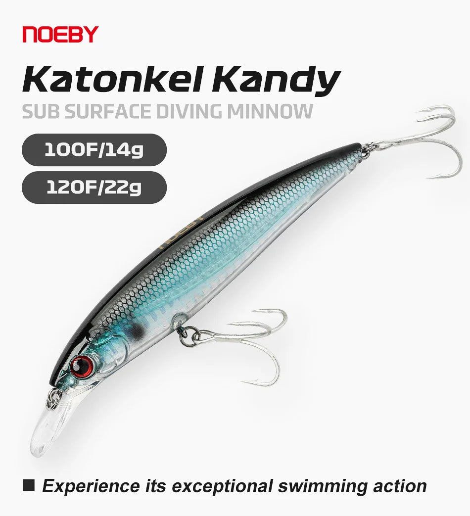 Noeby NBL9006 Jerkbait Flotante | 100mm/14g o 120mm/22g | Longcast | Bass, Lubina y Bonito | Mar y Lago - Firu Total Sales