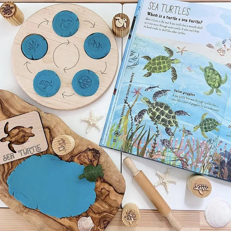 Animal Life Cycle Board Children Toys Montessori Teaching Aids Plant Animal Growth Cycle Model Set preschool cognitive Toys