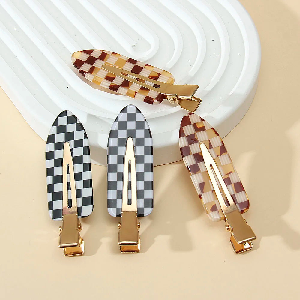 Cwllrn Girls Leopard Seamless Hair Clip Set Women Acetate Sheet No Bend Bangs Clip Duckbill Hairpins Makeup Hair Styling Tool