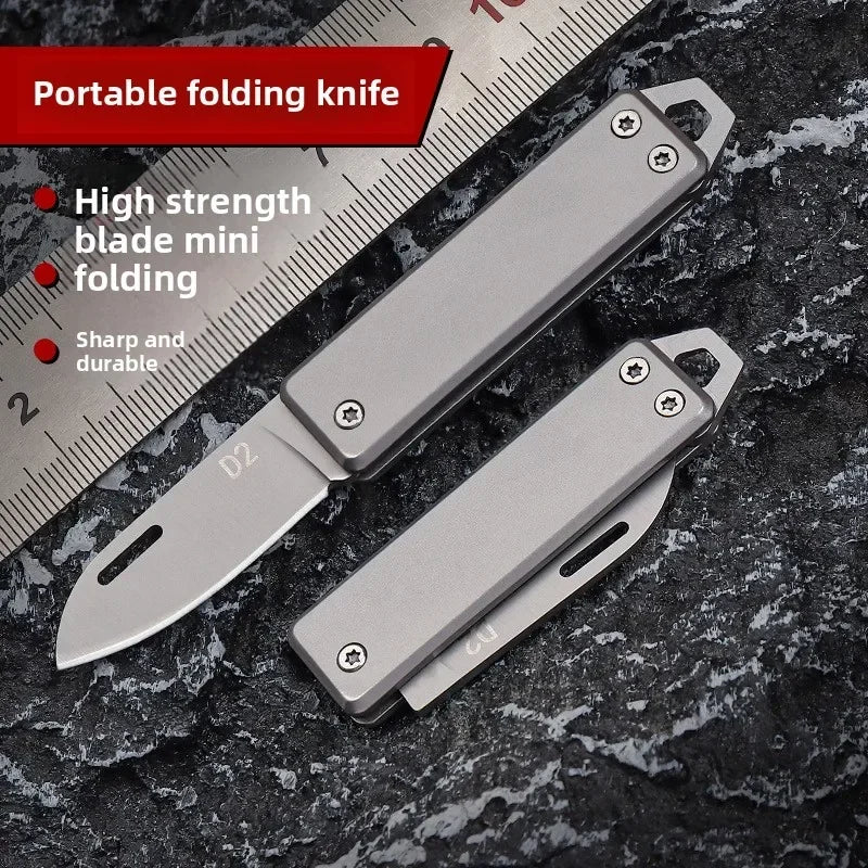 EDC Mini Folding Pocket Knife - Stainless Steel Sharp Blade, Multifunctional for Outdoor Camping & Daily Use