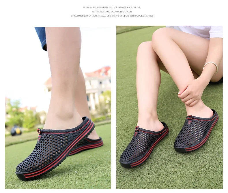 Aqua Shoes Unisex Hollow Out Slippers Casual Couple Beach Sandal Flip Flops Beach Outdoor Sandals Water Shoes Mens Slippers